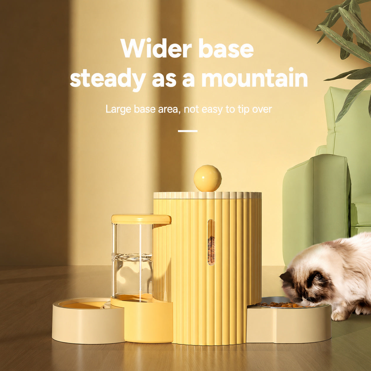 Column Pet Feeder Fountain