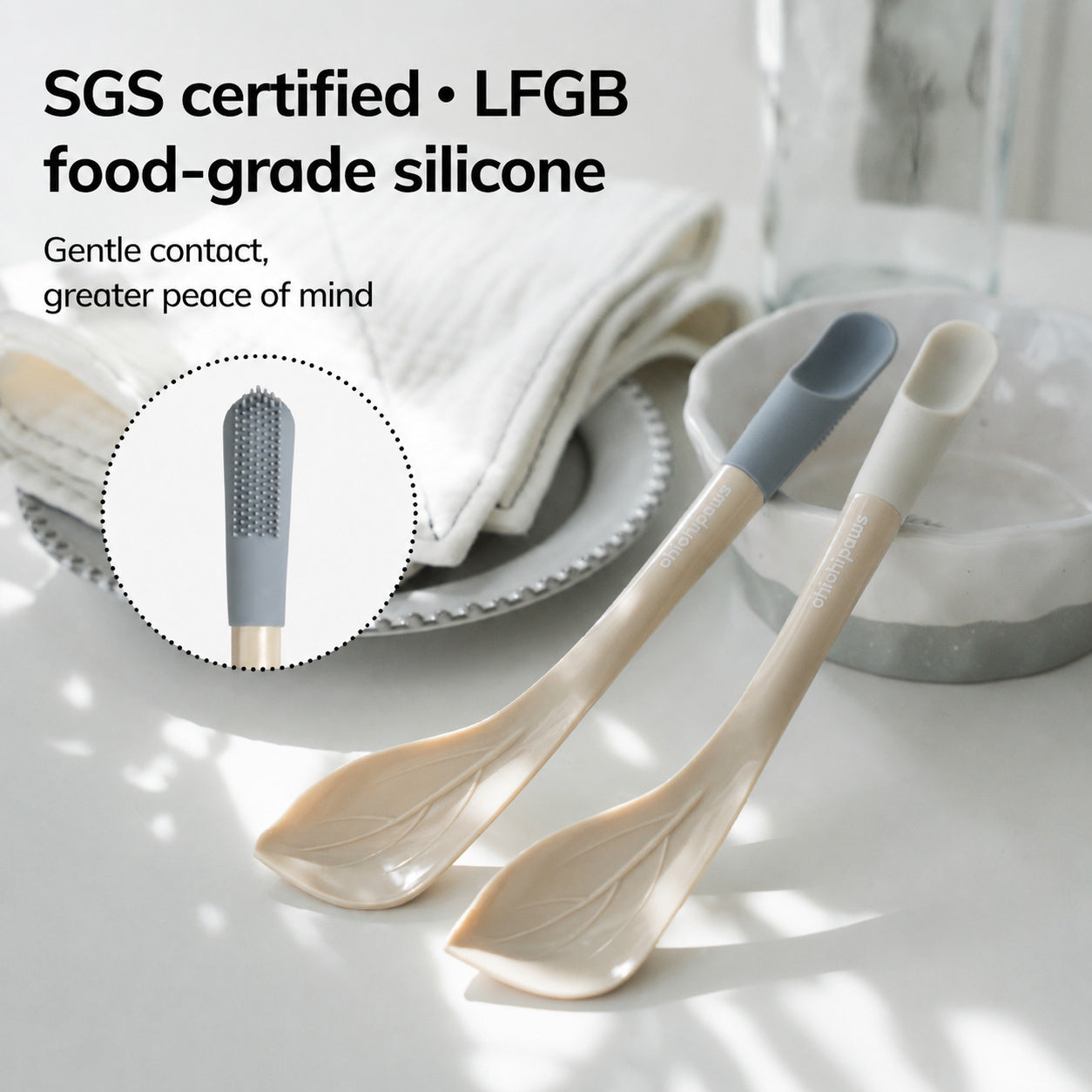 Leaf-shaped Silicone Can Spoon
