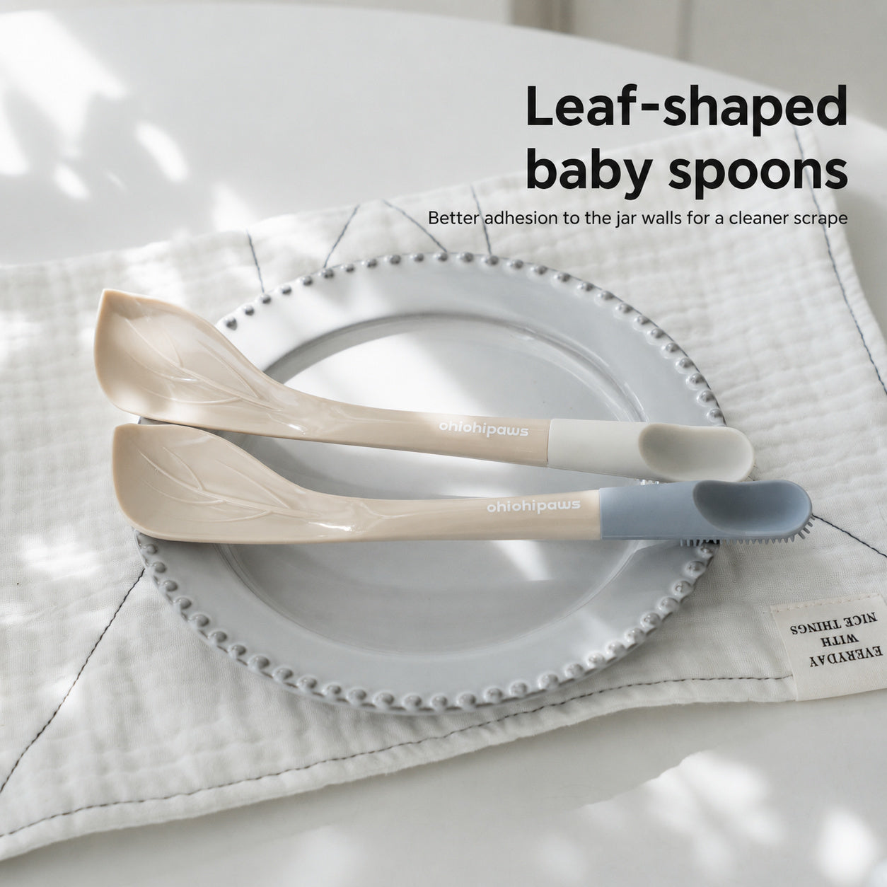 Leaf-shaped Silicone Can Spoon