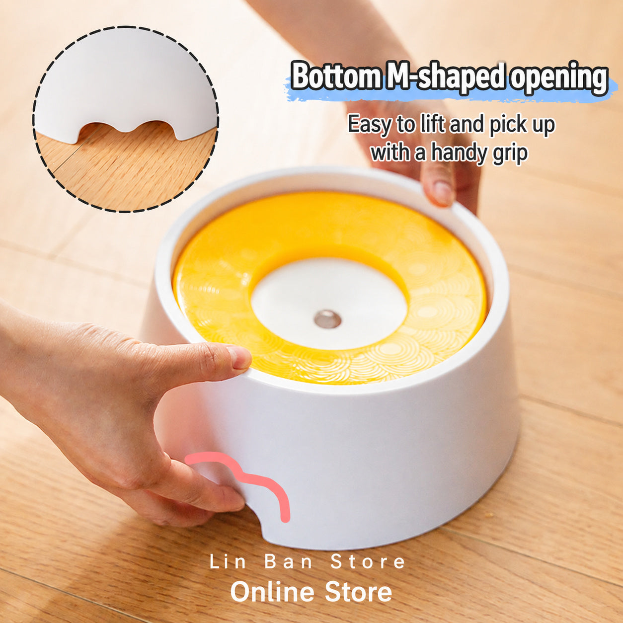 Floating Plate Spill-proof Dog Bowl