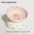 Polka-dot Tilted Ceramic Bowl