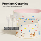 Polka-dot Tilted Ceramic Bowl