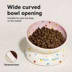 Polka-dot Tilted Ceramic Bowl