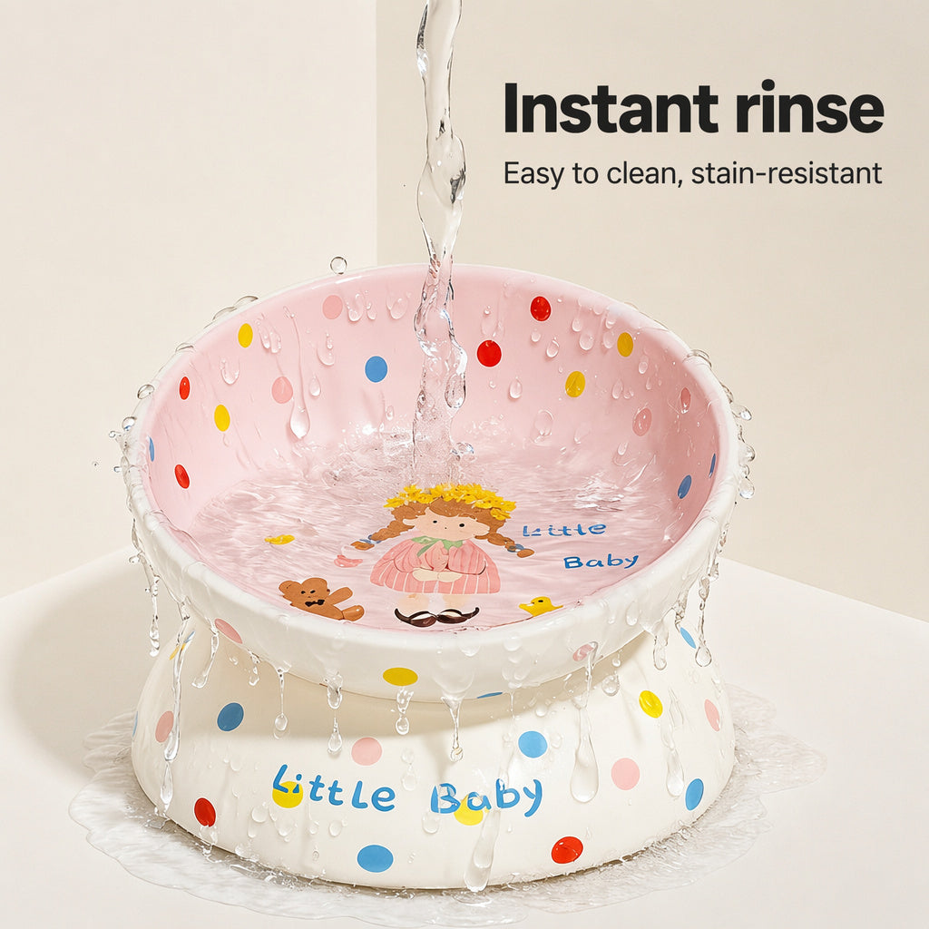 Polka-dot Tilted Ceramic Bowl