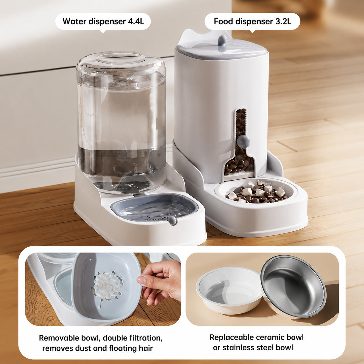Gravity Feeder Water Set