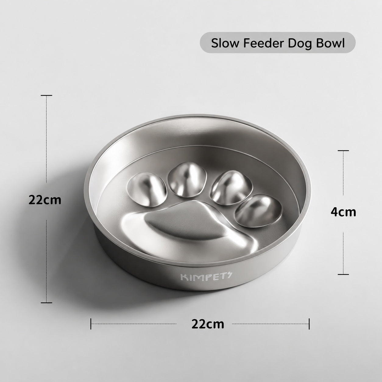 304 Stainless Slow-feed Dog Bowl