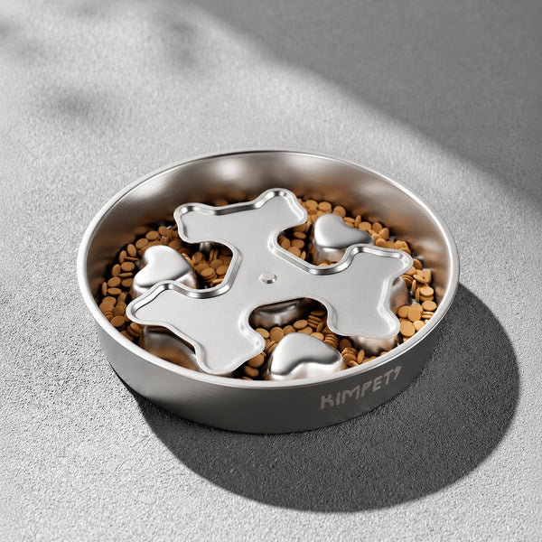 304 Stainless Slow-feed Dog Bowl