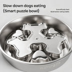 304 Stainless Slow-feed Dog Bowl