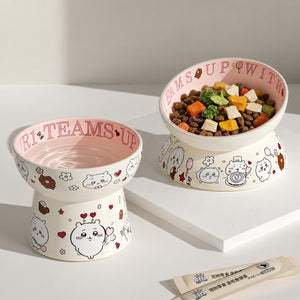 Tilted Anti-topple Ceramic Bowl