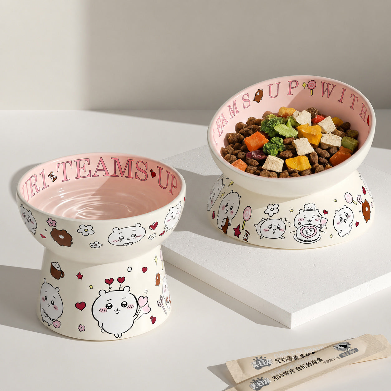 Tilted Anti-topple Ceramic Bowl