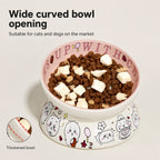 Tilted Anti-topple Ceramic Bowl