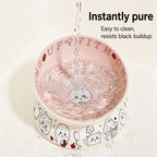 Tilted Anti-topple Ceramic Bowl