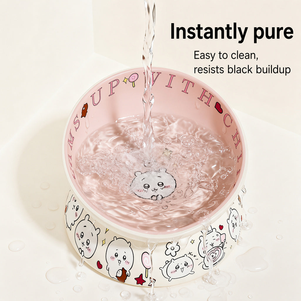 Tilted Anti-topple Ceramic Bowl