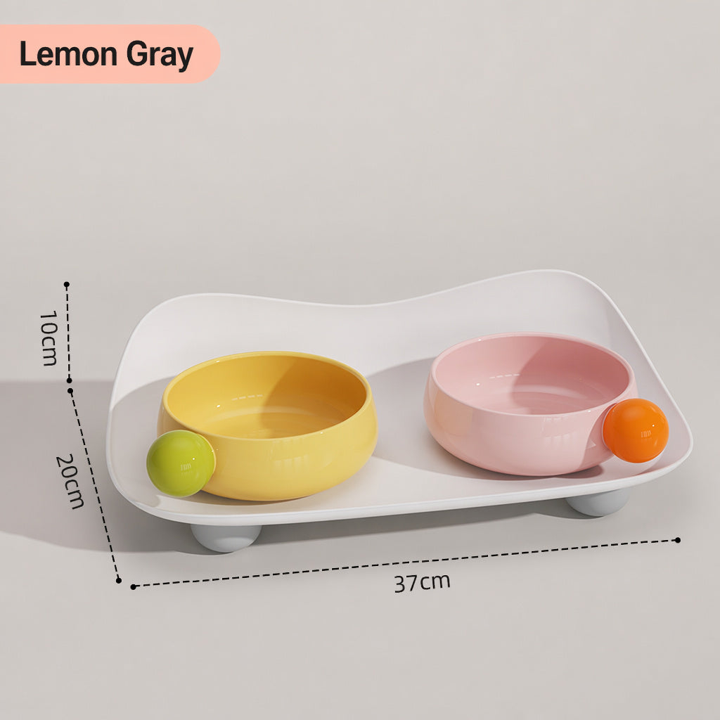 Wide Ceramic Anti-tip Pet Bowl