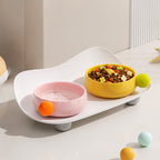 Wide Ceramic Anti-tip Pet Bowl