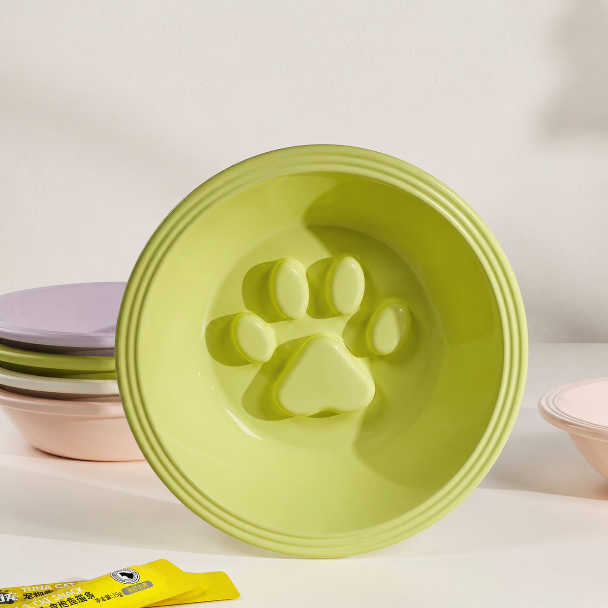 High-fired Ceramic Slow-feed Bowl