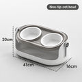 Elevated Ceramic Cat Bowl Duo
