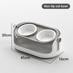 Elevated Ceramic Cat Bowl Duo