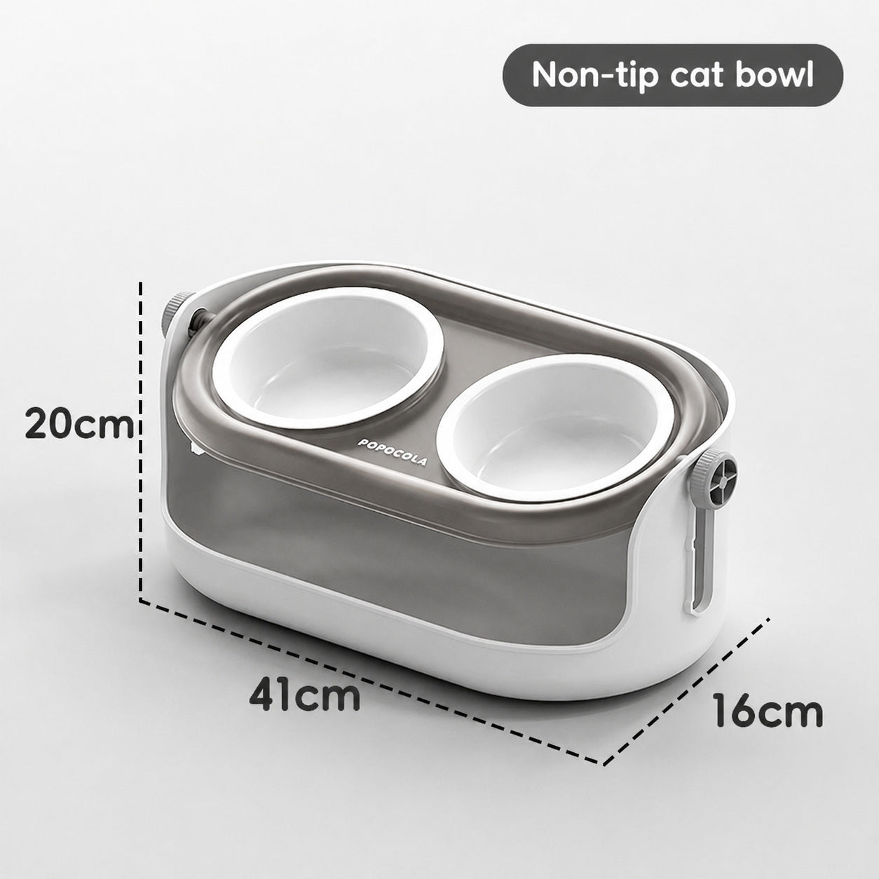 Elevated Ceramic Cat Bowl Duo