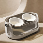 Elevated Ceramic Cat Bowl Duo