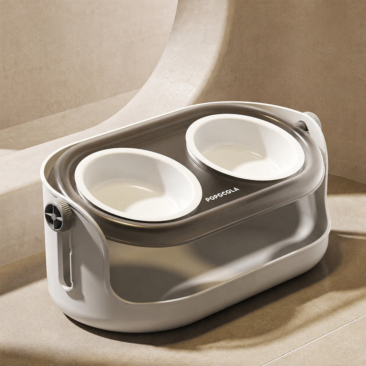 Elevated Ceramic Cat Bowl Duo