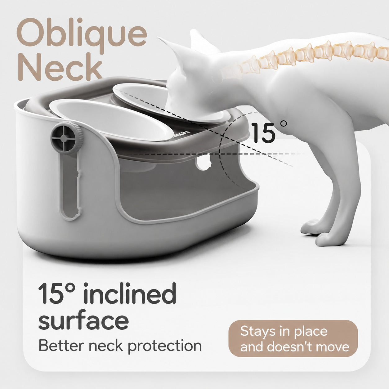 Elevated Ceramic Cat Bowl Duo
