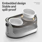 Elevated Ceramic Cat Bowl Duo