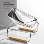 Elevated Tilted Stainless Bowl