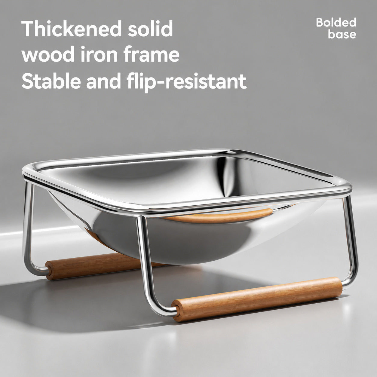 Elevated Tilted Stainless Bowl