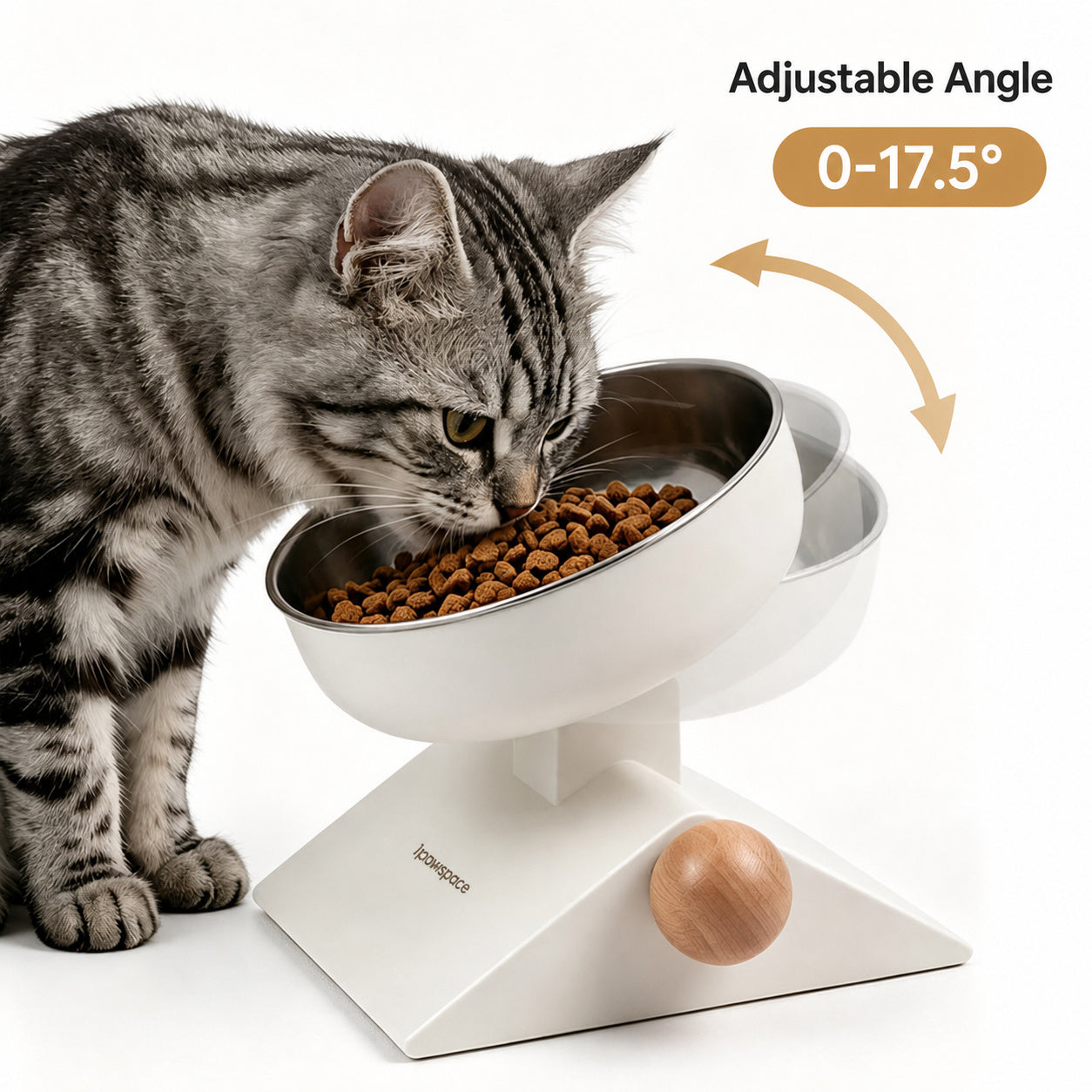 Adjustable Tilt Stainless Bowl