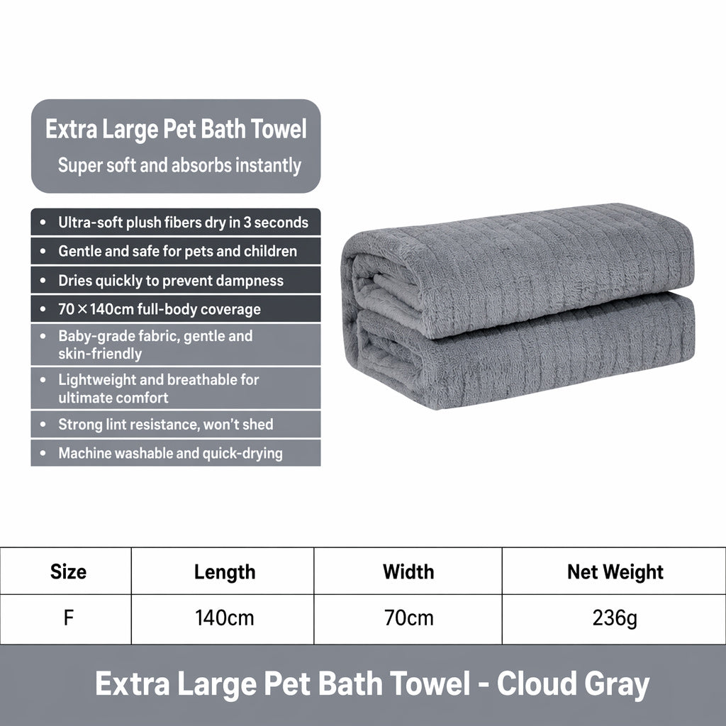 Quick-dry Plush Pet Towel