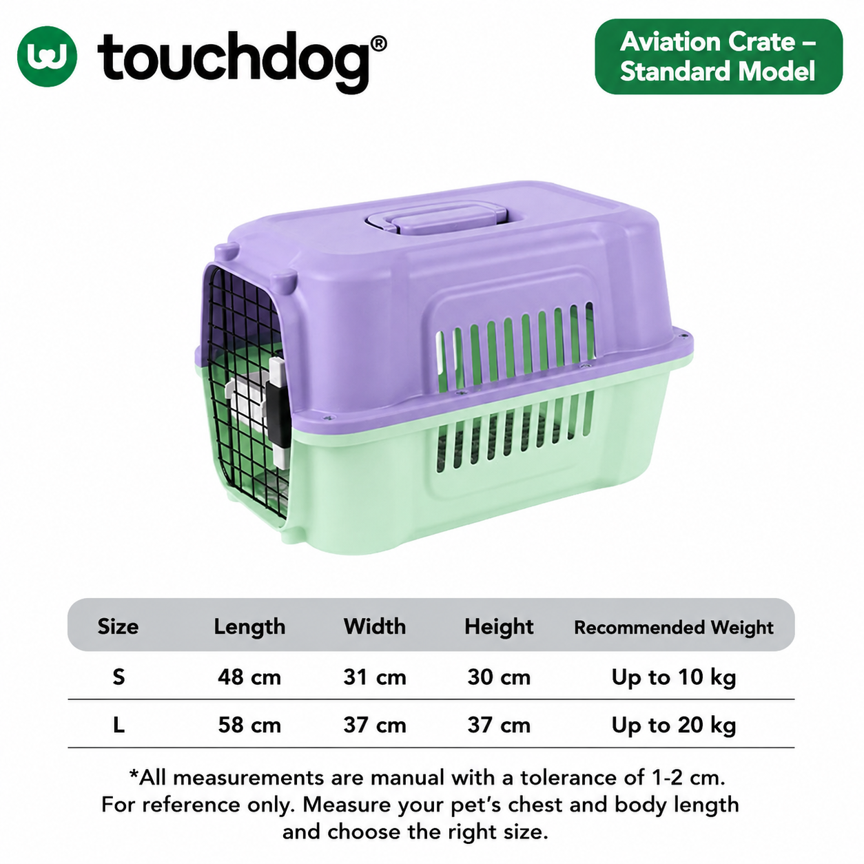 360° ventilated travel crate