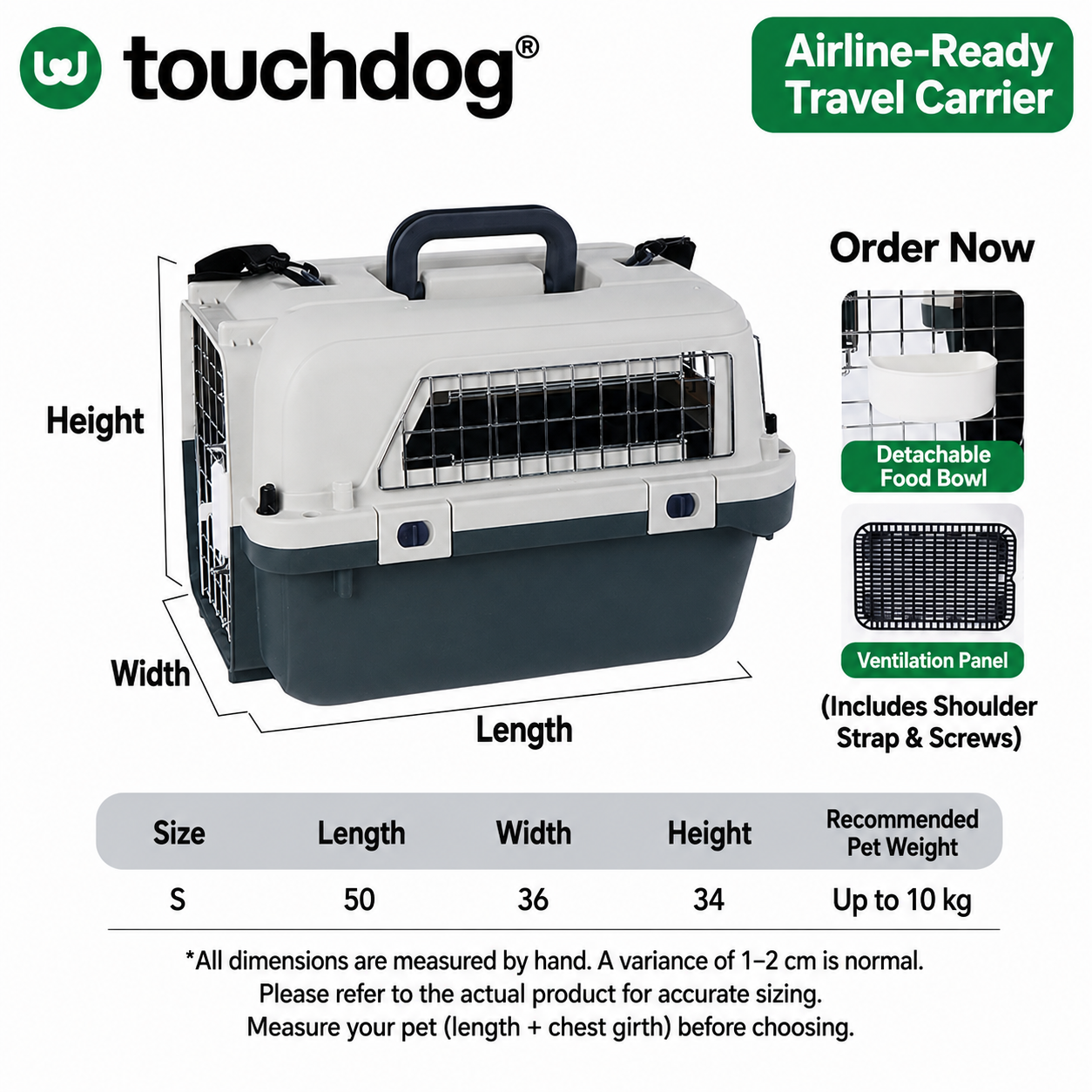 360° ventilated travel crate