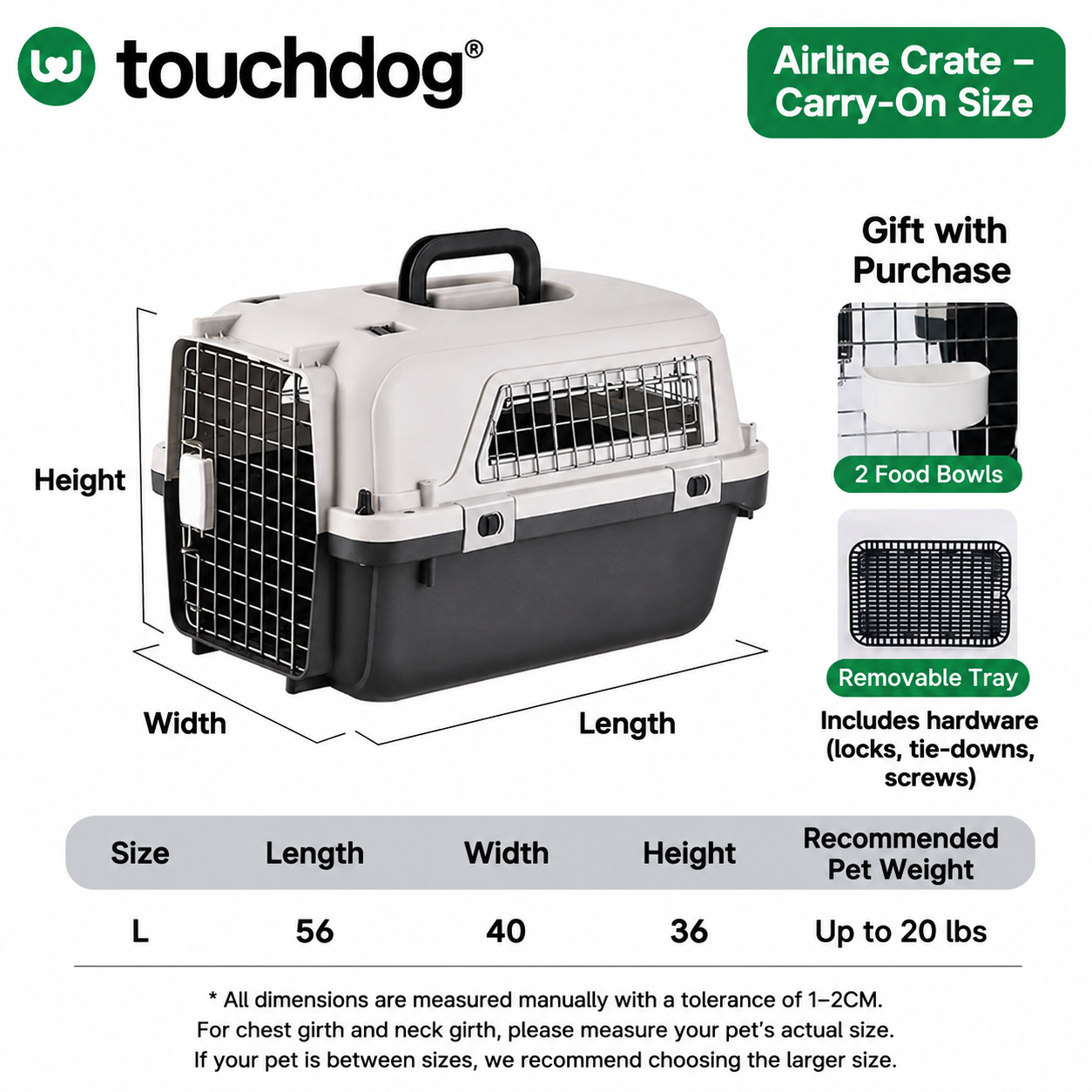 360° ventilated travel crate