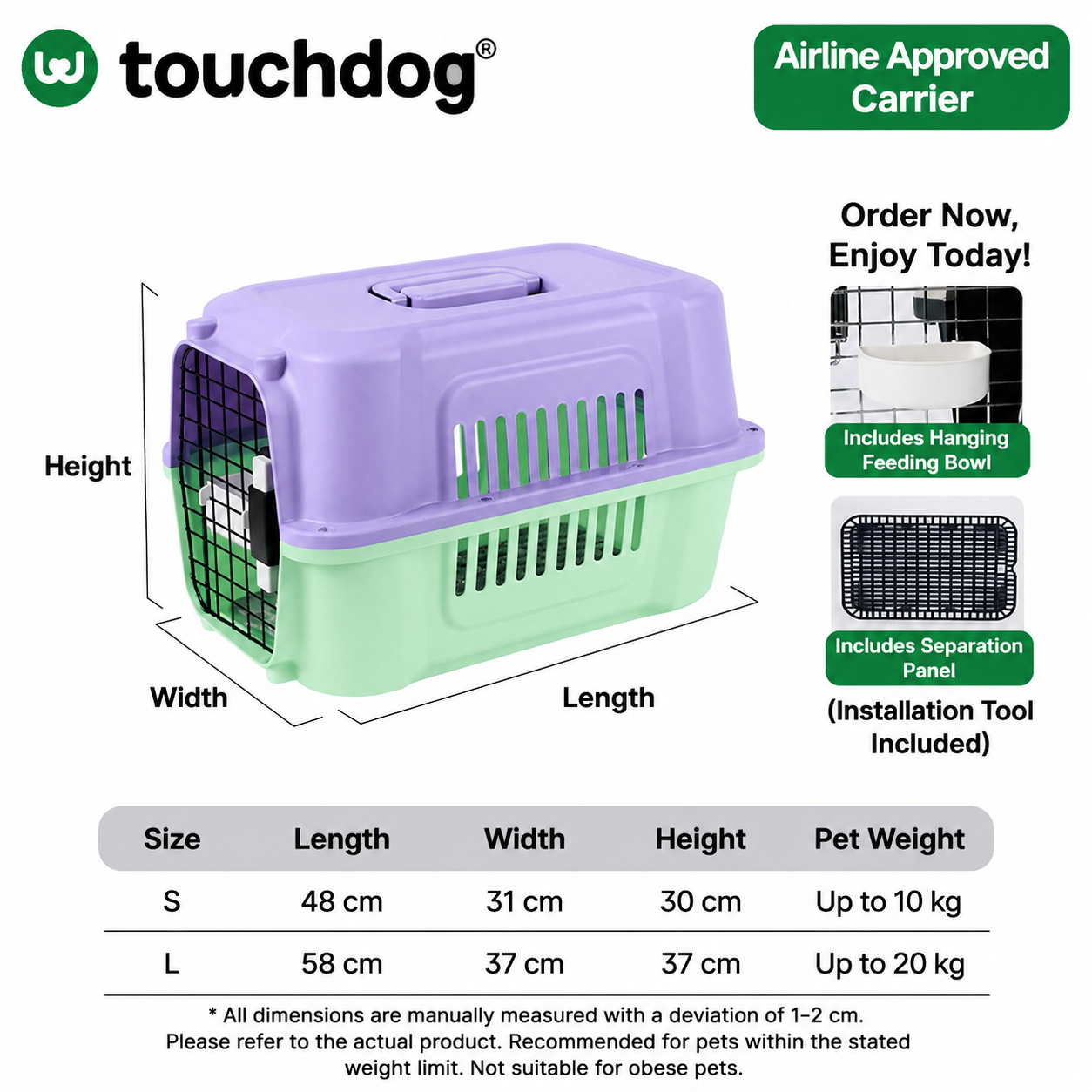 360° ventilated travel crate