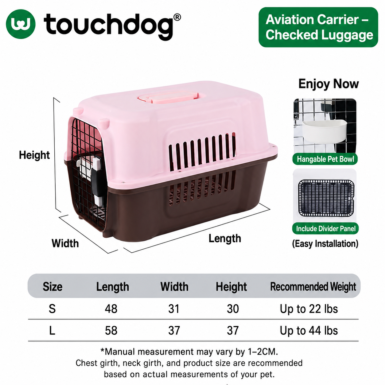 360° ventilated travel crate