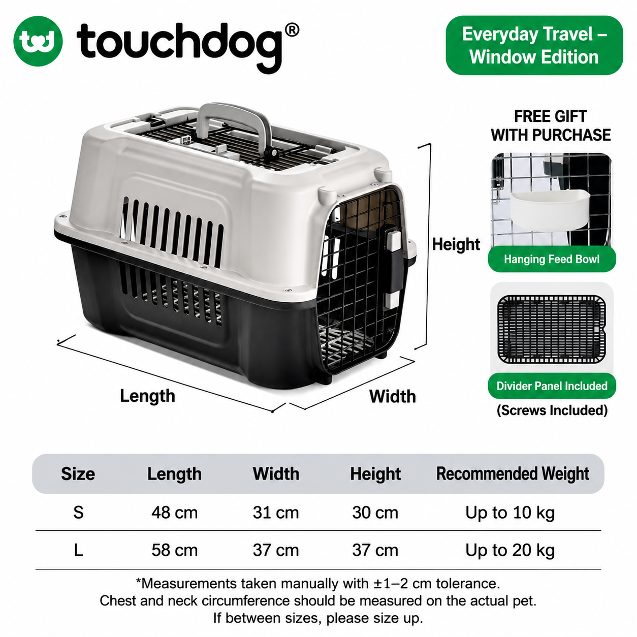 360° ventilated travel crate