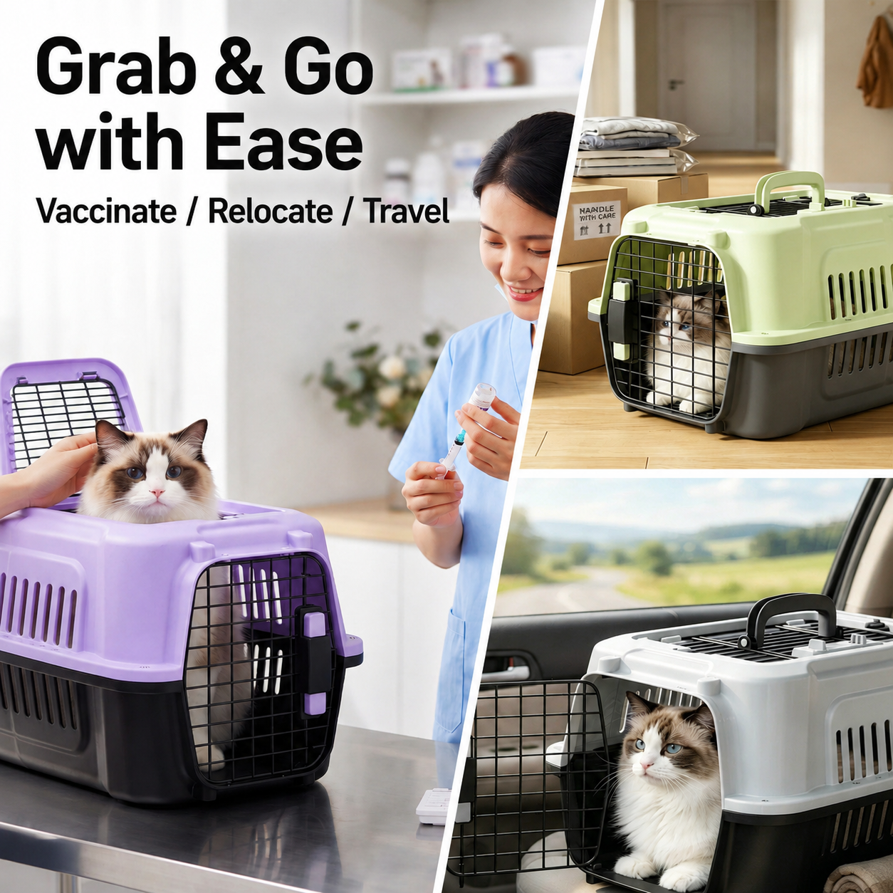 360° ventilated travel crate