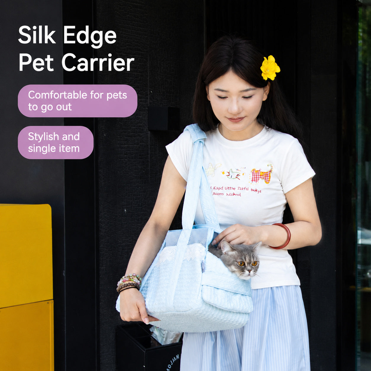 Lace Pet Carrier Tote
