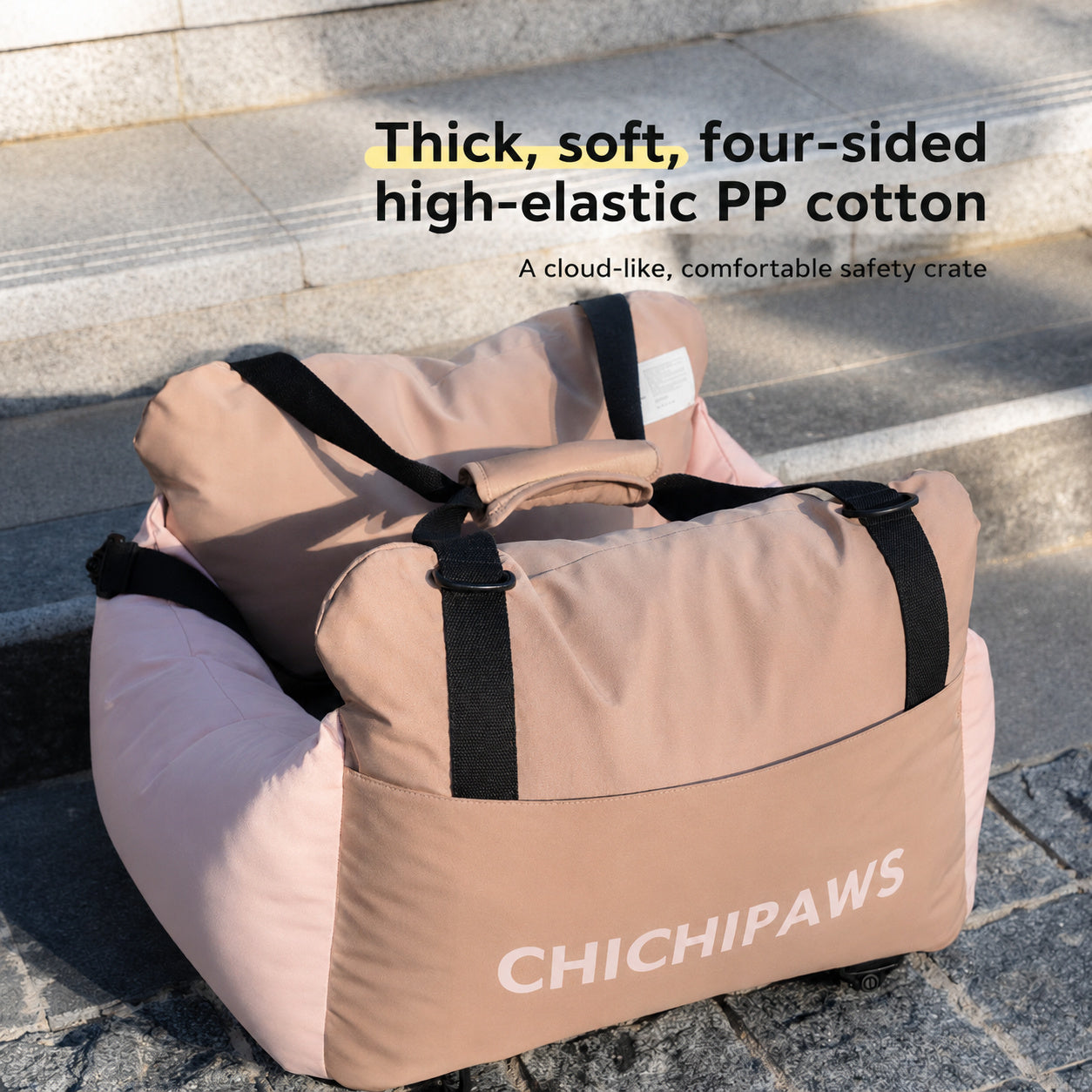Color-block Pet Car Seat Bed