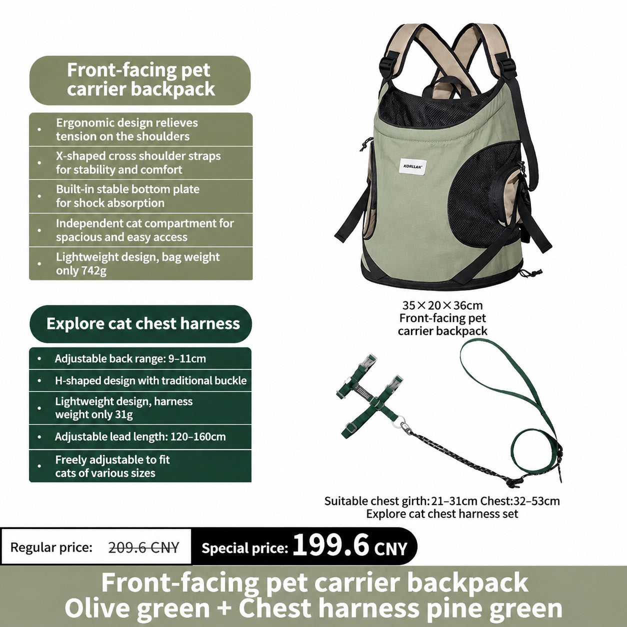 Hands-Free Mesh Pet Carrier