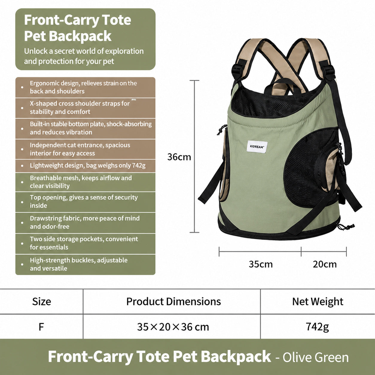 Hands-Free Mesh Pet Carrier