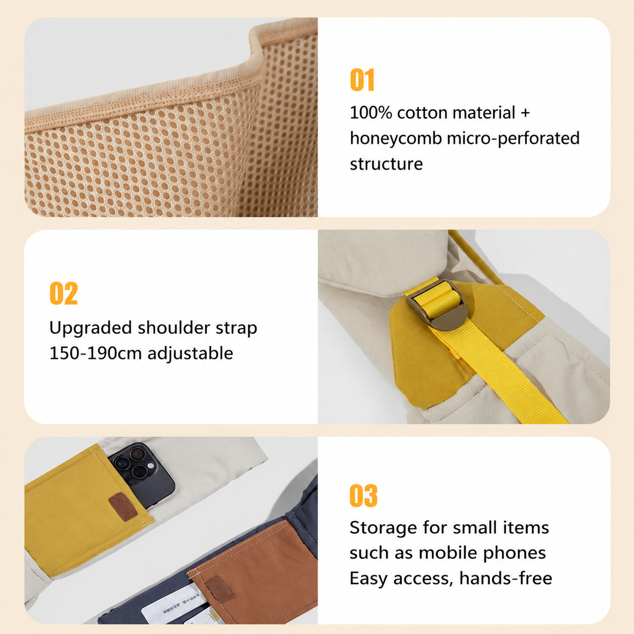 Cozy Hands-free Pet Sling