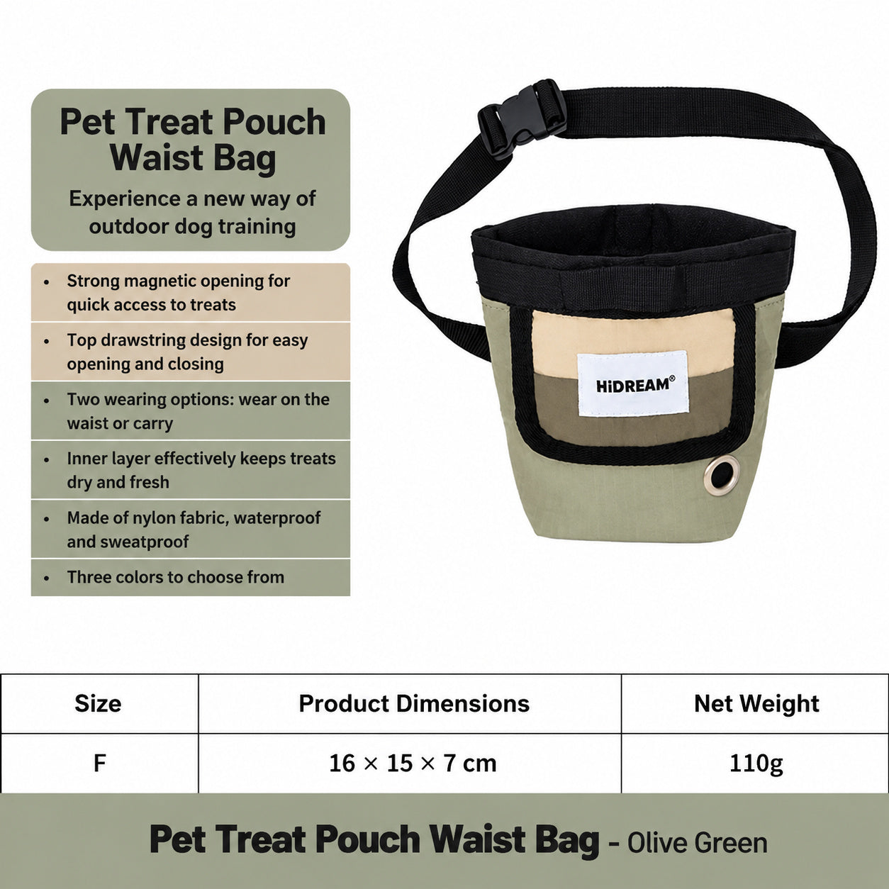 Color-Block Treat Trainer Belt