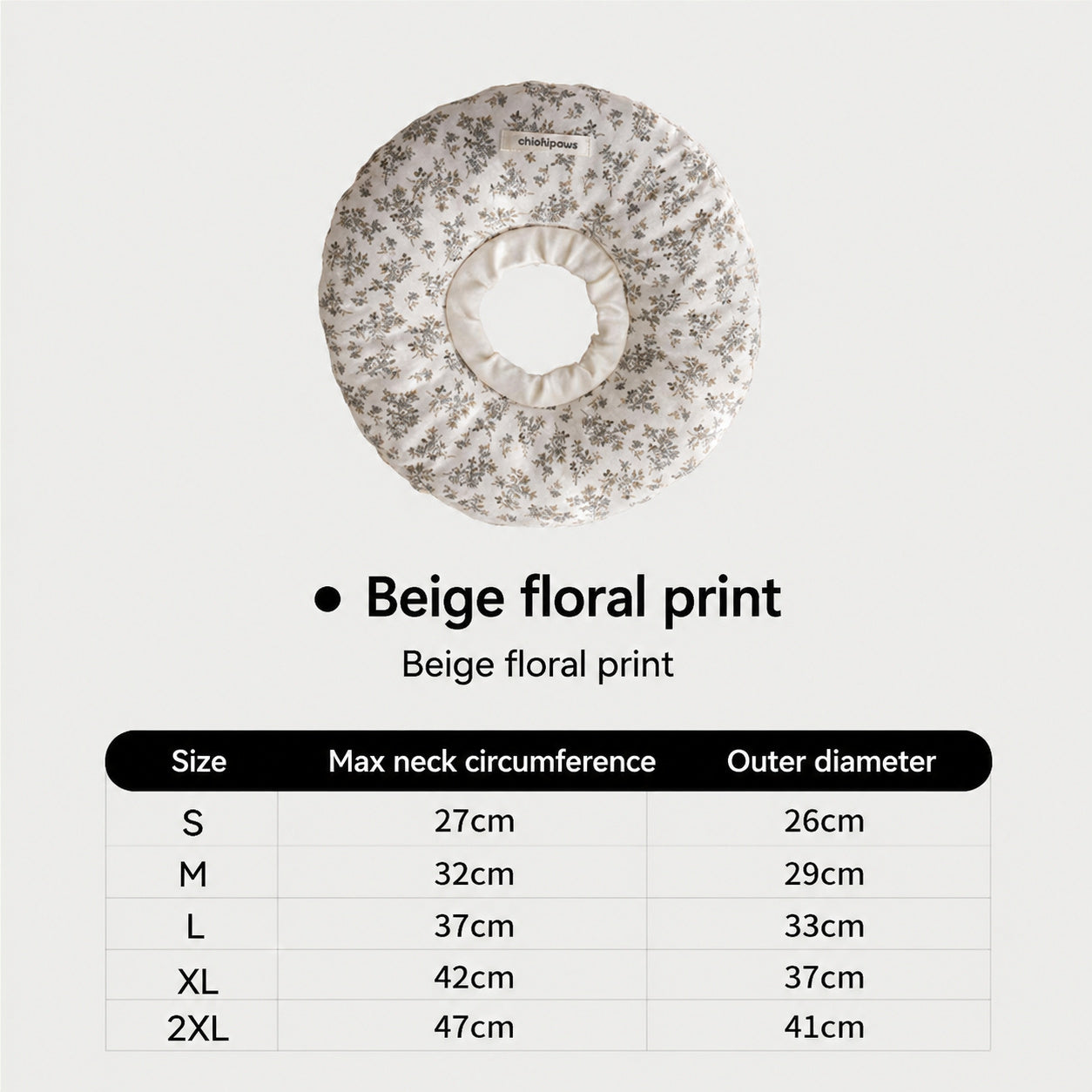 Floral Recovery Collar Pillow