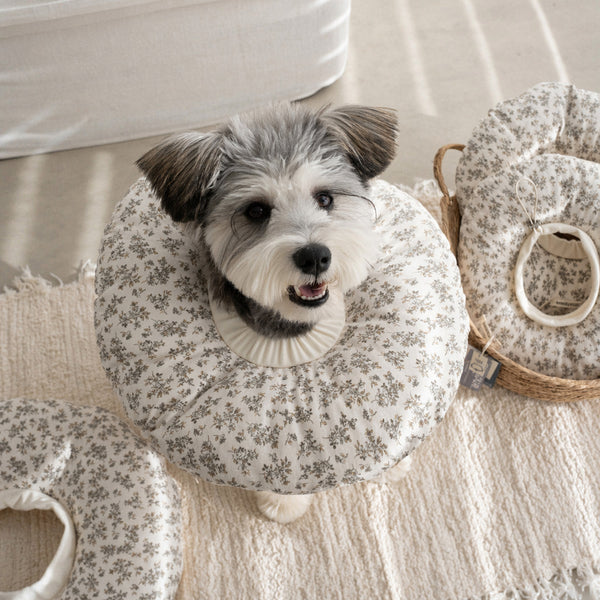 Floral Cotton Pet Collar Pillow