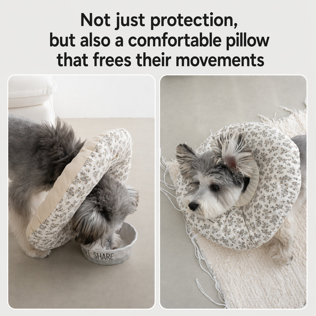Floral Recovery Collar Pillow