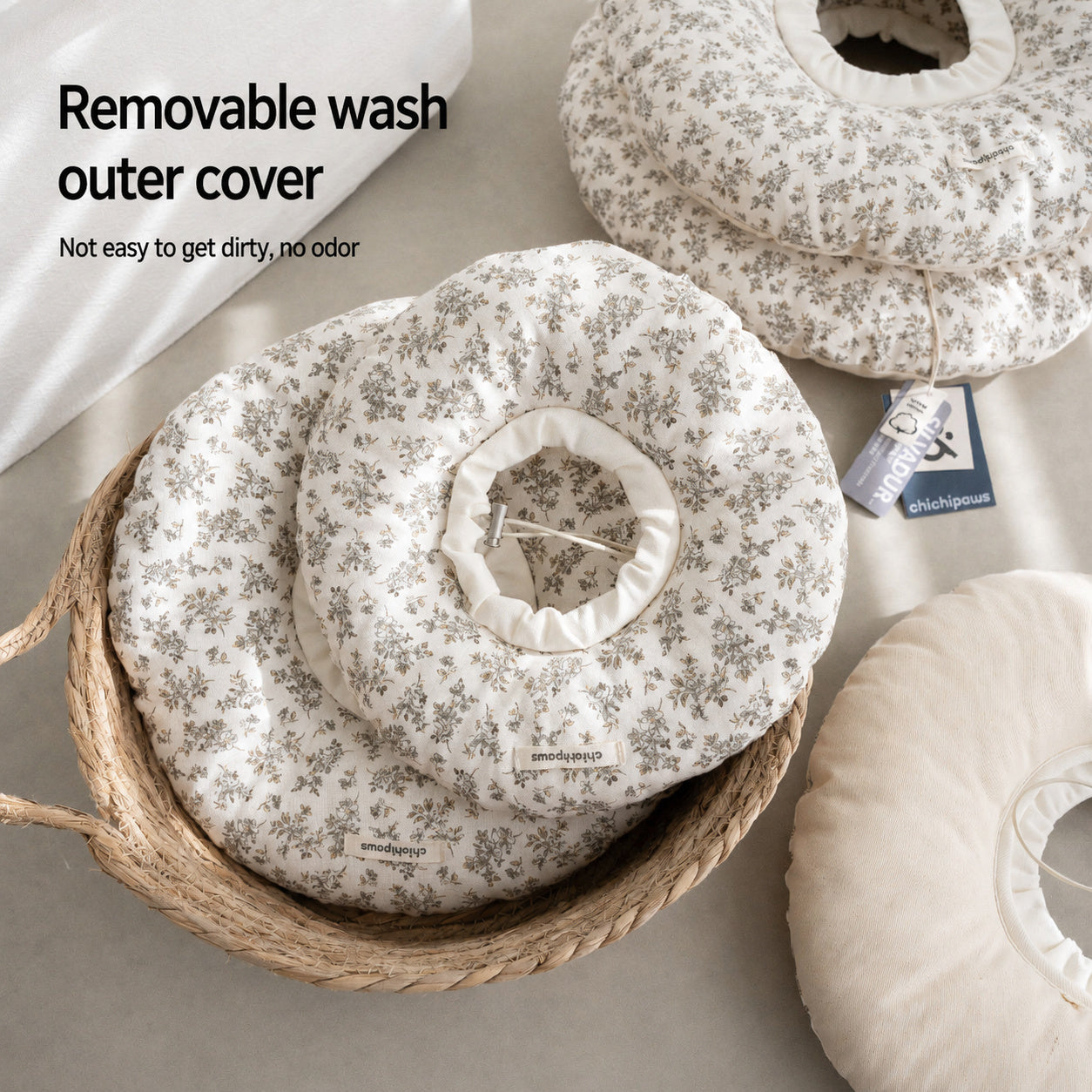 Floral Recovery Collar Pillow