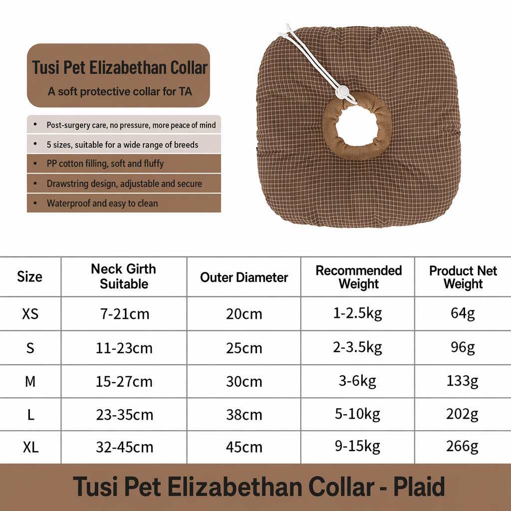 Gingham Recovery Collar