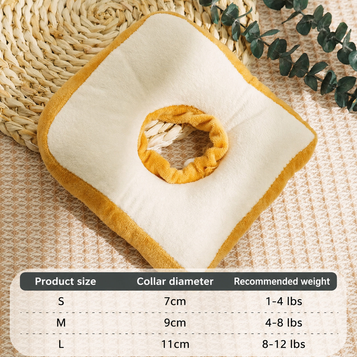 Plush Toast Recovery Collar